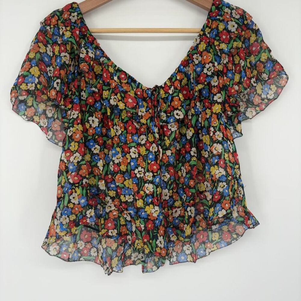Doen Floriette Top in Begonia Blossom